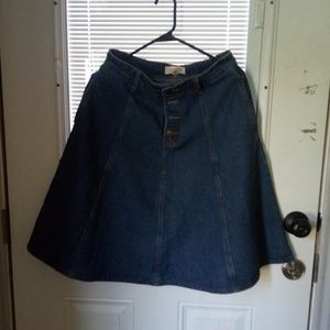 Denim A line skirt